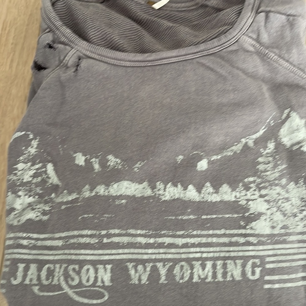 Free people sweatshirt Jackson Wyoming - distressed - S - Picture 11 of 11